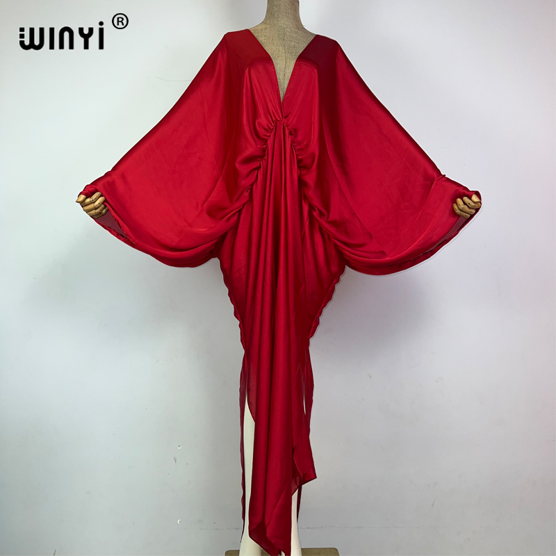 Ethnic Gown - ملابس سباحة أنيقة أحادية اللون من