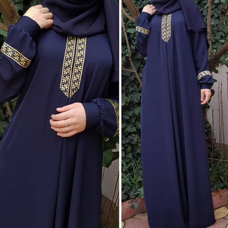 Ethnic Gown - عبايات نسائية بطبعة عرقية إسلامية ،