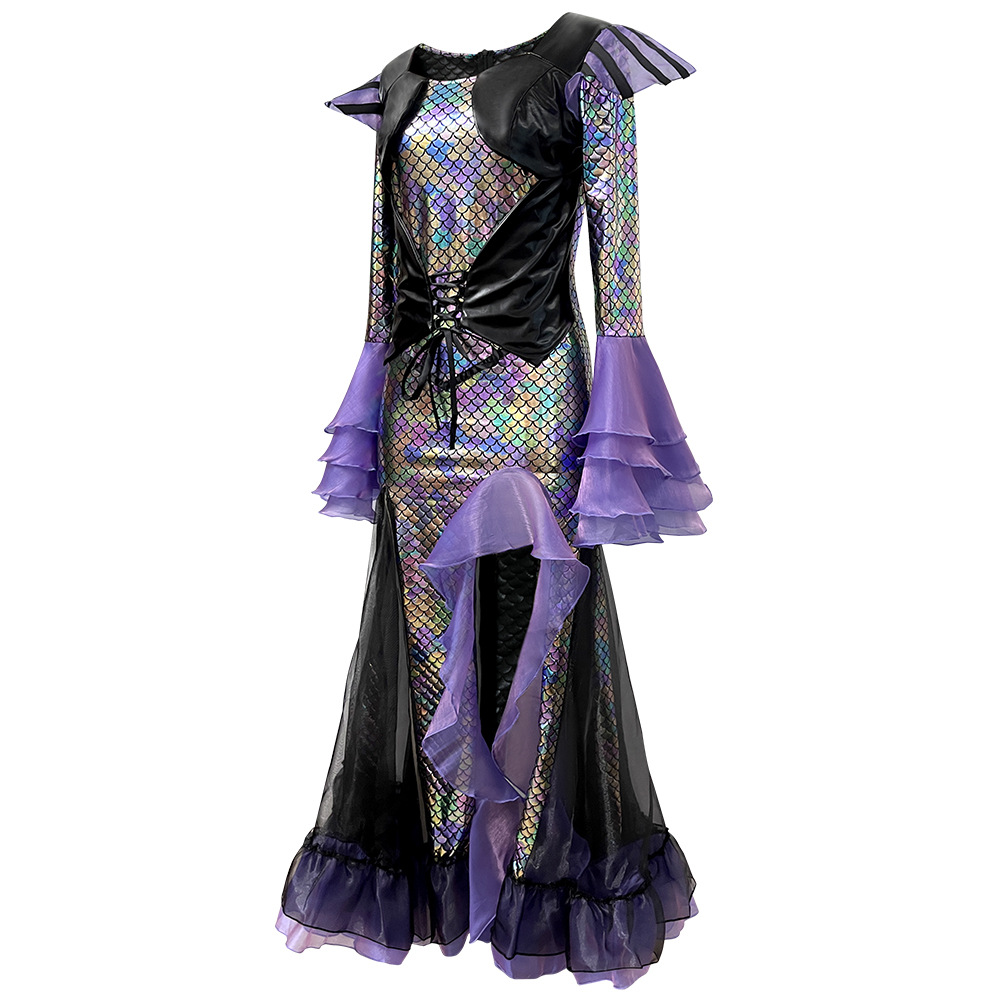 Ethnic Gown - فستان حورية البحر الداكن الطويل للنساء،