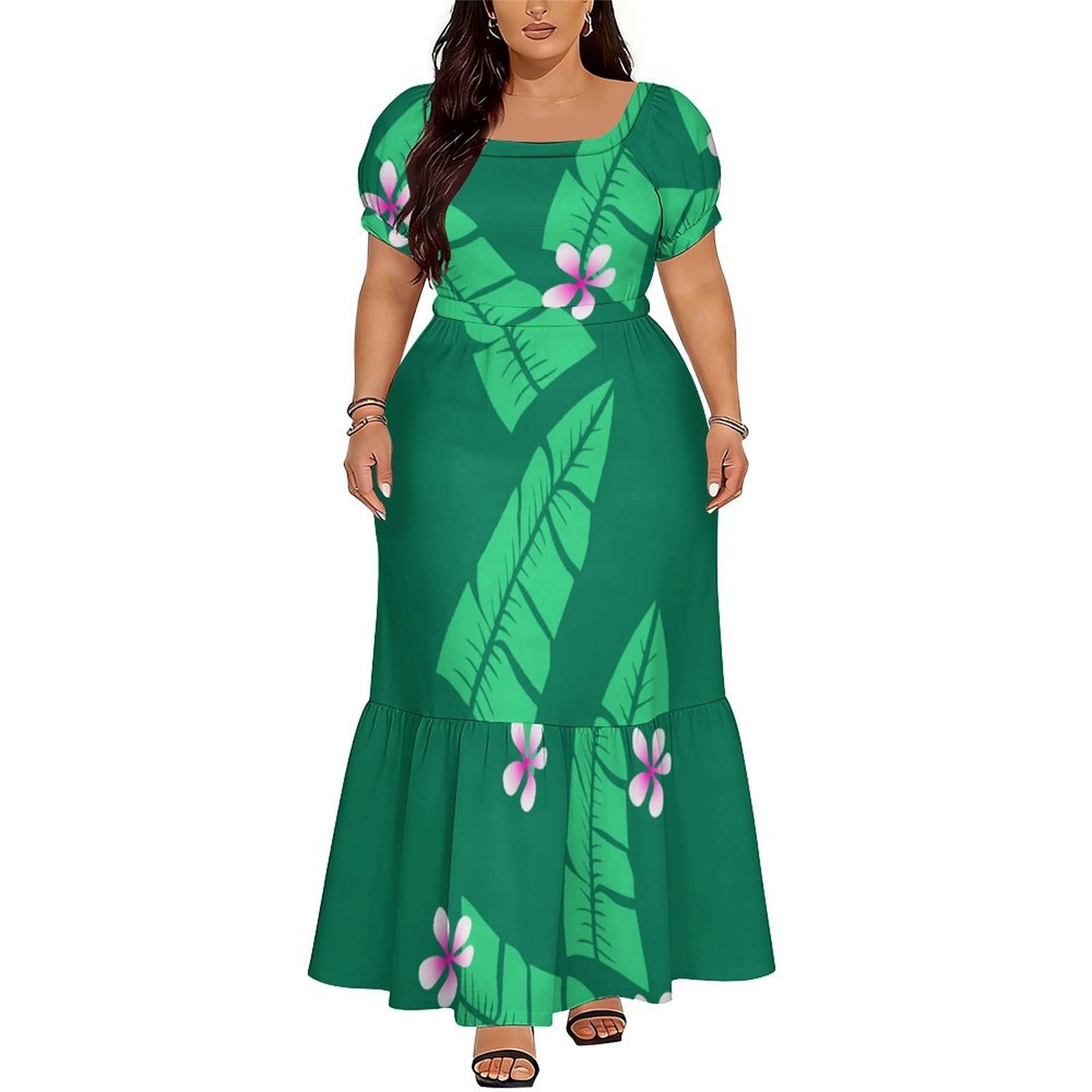 Ethnic Gown - فستان نسائي مريح بأكمام قصيرة على