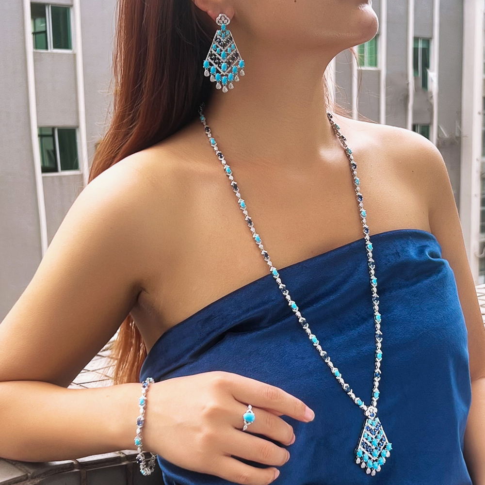 طقم مجوهرات نسائي أنيق من CWWZ - مراجعة Ethnic Fashion In Dubai وسعره