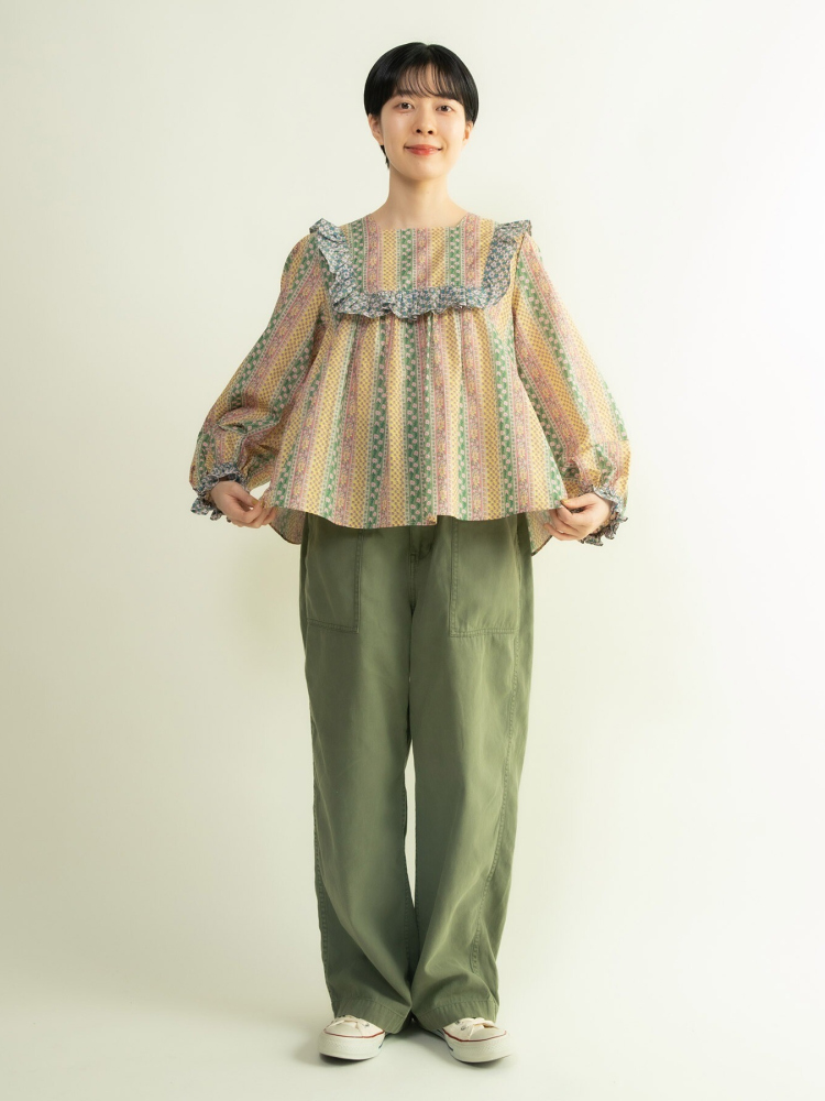 قميص بطبعة زهور أنيقة مع ياقة  - مراجعة Ethnic Fashion Brand وسعره