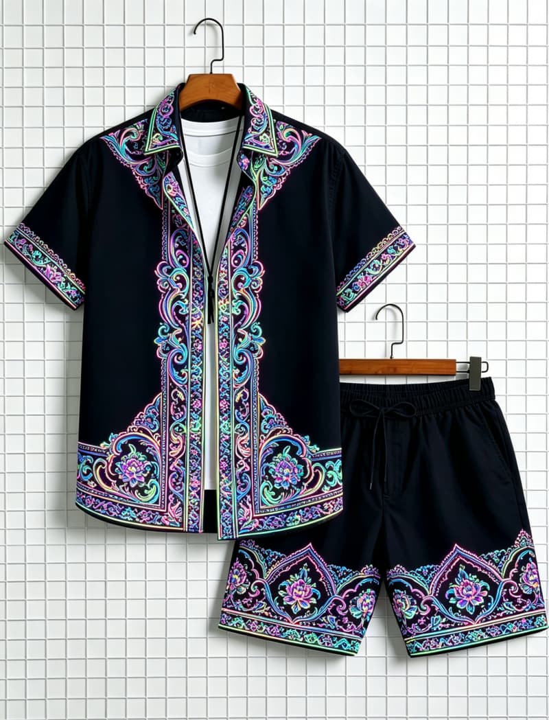 طقم قميص رجالي بأكمام قصيرة وش - مراجعة Ethnic Style وسعره