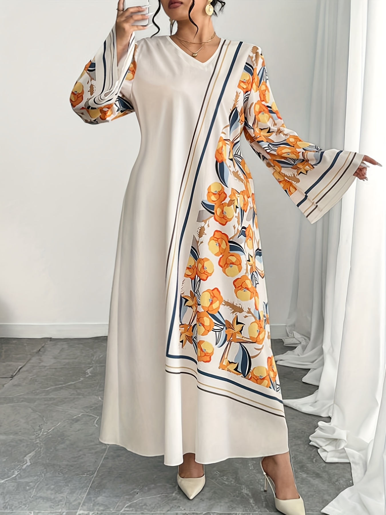 فستان نسائي عصري بمقاسات كبيرة - مراجعة Ethnic Gown وسعره