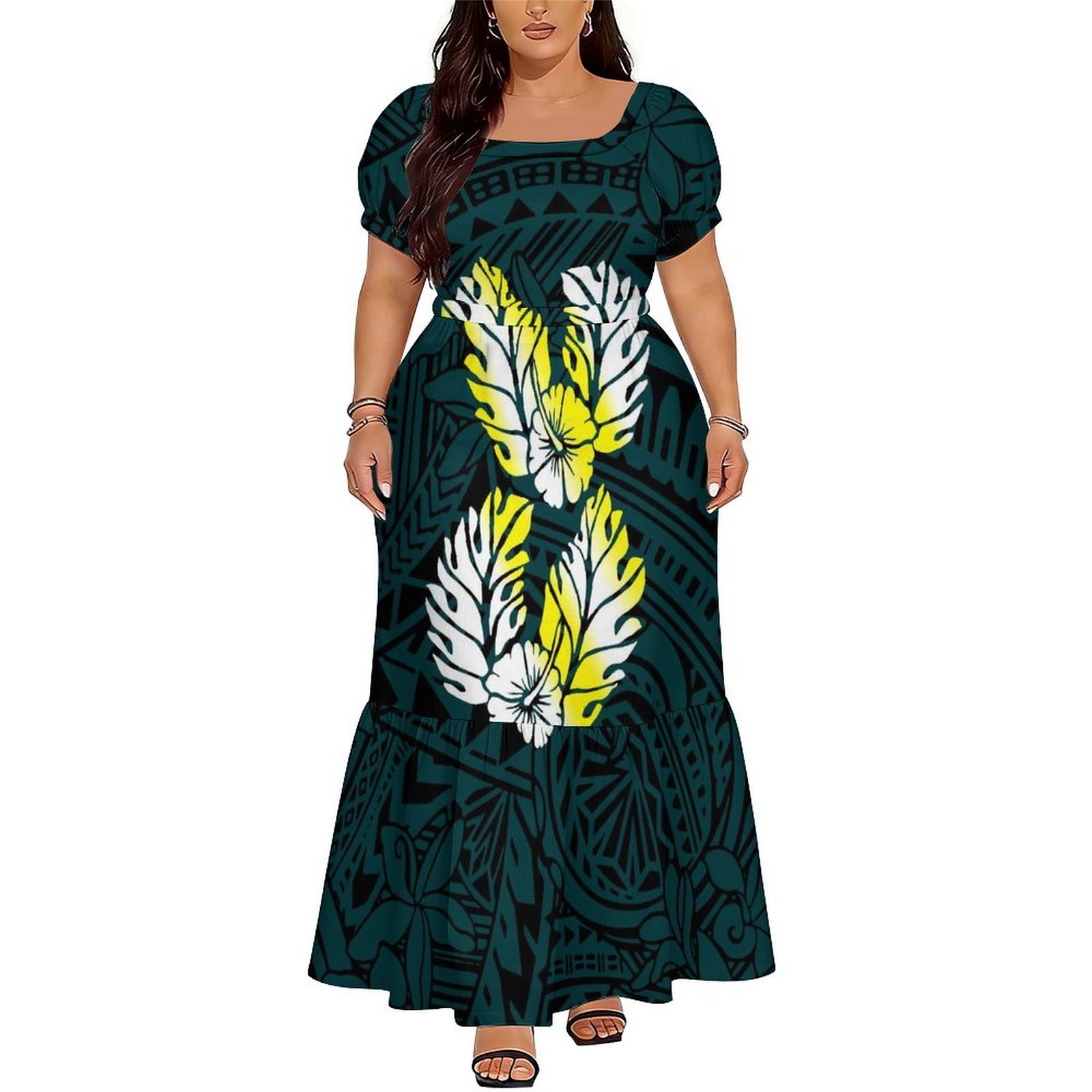 فستان نسائي مريح بأكمام قصيرة  - مراجعة Ethnic Gown وسعره